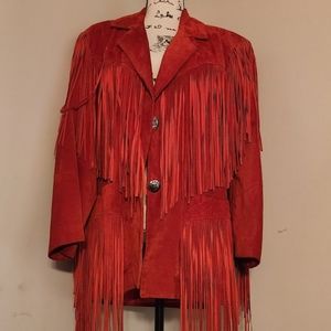 Suede fringe jacket